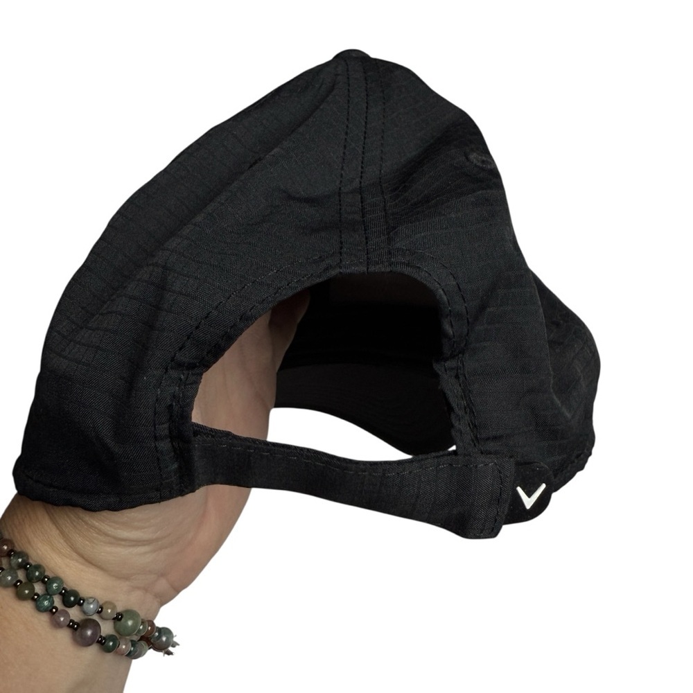 Callaway Odyssey Golf Hat Cap Black Flex Fit Embroidered Logo EUC Outdoors Hike - Picture 3 of 6